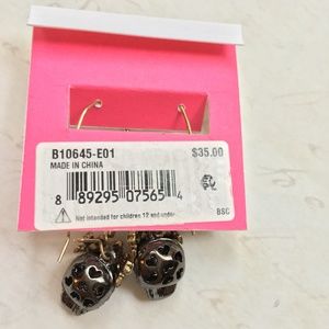 Betsey Johnson Jewelry - Betsey Johnson "Dark Shadows" Pave Skull Earrings Betsey Johnson Jewelry - Betsey Johnson "Dark Shadows" Pave Skull Earrings